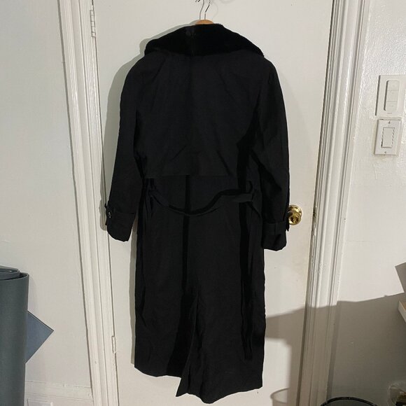 Vintage Pure Virgin Wool Full Length Lined Coat/Trench with drawstring belt - Picture 3 of 8